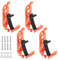 eROOSY 4 Stück Schaufelhalterung für Dachträger, Dachträger Klemmen Zubehör, Dachträger Zubehör Schaufelhalter, Metall Gummi Dachträgerklemmen mit Befestigungsschraube und Muttern (Orange)