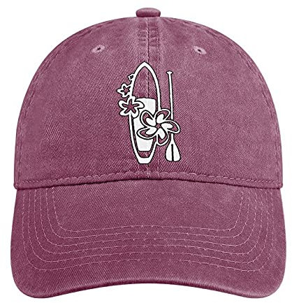 NLWQEKV Blumen Paddle Surf Board Unisex Baseball Cap Vintage Denim verstellbar Papa Hut