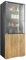 Vladon Vitrine Granada, Made in Germany, Vitrinenschrank mit Glastür und Glaseinsatz, Anthrazit matt/Eiche Natur (50 x 122,5 x 34,5 cm)