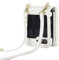 Sawiqpd for Samsung Galaxy Z Flip 6 Case, Slim Premium Leather Crossbody Wallet Phone Case with Adjustable Lanyard Strap ShockProof Cute Protective Cover for Samsung Galaxy Z Flip6 5G, White