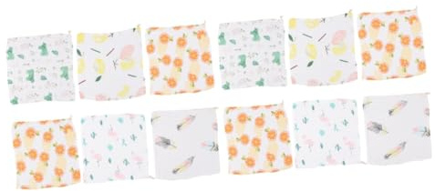 VICASKY 12pièces Serviettes Multifonctionnelles Pour Lingettes Bavoirs Et Serviettes De Visage Motifs Aléatoires