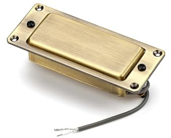 Begchy Mini micro Humbucker scellé à double bobine pour guitare électrique Bronze Vintage Bronze micro de style LP à 2 fils