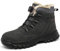 Scarpe Antinfortunistiche Invernali Uomo Donna Leggere Scarpe da Lavoro con Punta in Acciaio，con Calda Imbottitura, Antiscivolo Stivali Sicurezza, Grigio, 43 EU