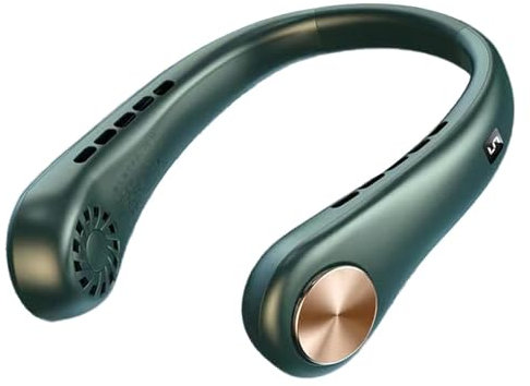 Ventilatore a mani forte - Ventilatore estivo portatile da viaggio con batteria di grande capacità, ventilatore regolabile senza foglie senza pale con display a LED, ventilatore a mani con