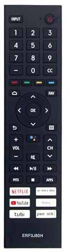 ERF3J80H Voice Replacement Remote for Hisense 4K Smart TV 65U68G 55U6G 50U6G 65U6G 75U6G 50U68G 75U68G 55U8G 65U8G U8G A6G 75A6G 43A6G 50A6G 55A6G 60A6G 65A6G 70A6G U6G 55U68G