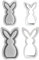 Silikonformen Gießformen Ostern, 2 Stück Osterhase Silikonform Ostern Silikonform Hase Silikonformen Gipsformen Ostern Gießform Hase Giess formen Silikon Frühling