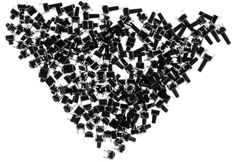 NUOBESTY 200 Stück Mikro-mikroschalter Knöpfe Bausatz Für Taktile Drucktastenschalter Kleiner Druckschalter Tastenelektronik Flacher Taster Taktile Druckschalter Gesamtmikro Black Legierung