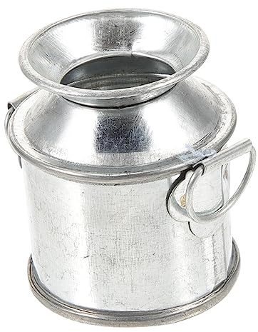 Cabilock Miniature Metal Milk Container and Bucket Small Flower Holders Dollhouse Accessories for Micro Landscape Garden Decor