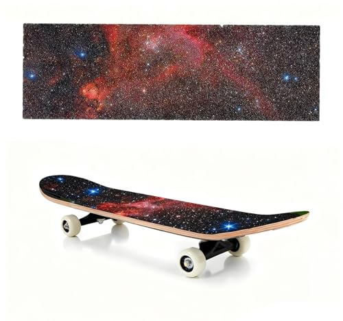 Floatdream Sandpapier, Longboard Schleifpapier, Premium Antirutschbelag, Hohe Rutschfestigkeit für Longboards, Stunt, Zubehör(Galaxienfarbe)