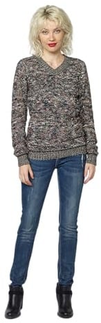 Koroshi Jersey de Efecto Jaspeado, de Color Unico/One Color, Talla XS