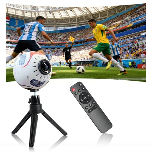 Mini Outdoor Projector with WIFI and Bluetooth, 4K Support Smart Projector Supports Power Bank (12V 3A), 360° Rotation Auto Keystone, Video Projector Compatible with Smartphone, Laptop, HDMI, USB