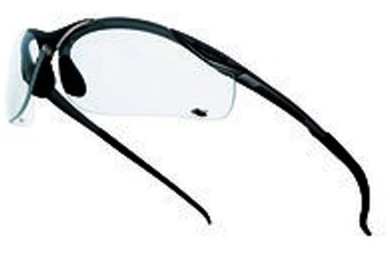 Bollé CONTPSI Contour Spectacles, Sports Temples With Tipgrip Type, Comfort Nose Clear PC Anti-Scratch and Anti-Fog Lens, Bronze Nylon Frame