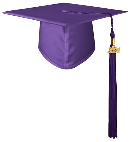 GraduatePro Doktorhut 2025 Abschluss Hut Bachelor Master Abitur Uni Akademiker Schuluniformen Studentenhut Studienabschluss Kappe Hüte Lila
