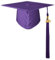 GraduatePro Doktorhut 2025 Abschluss Hut Bachelor Master Abitur Uni Akademiker Schuluniformen Studentenhut Studienabschluss Kappe Hüte Lila