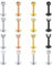 Mayhoop 6mm 16G=1.2mm Tragus Helix Piercing Lippenpiercing 16er Set Chirurgenstahl CZ Labret Stecker Set Piercing Schmuck