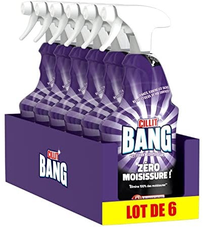 Cilit Bang Black Mould Remover Spray | Removes Dirt, Mildew and Mould Pack of 6 (750ml Each)