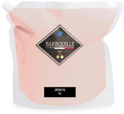 BARBOUILLE - Peinture Acrylique Jésus - Effet Mat-Poudré - Peinture Mur & Plafond - Lessivable - Séchage En 30 min - COV A+ - Fabriquée En France - 5 L