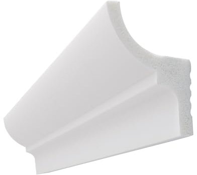 LEDKIA LIGHTING - Zierleiste für LED-Streifen 2m | Indirekte Beleuchtung | Stoß- und Wasserfest | Einfache Installation | Für Decken und Sockel | 18mm Streifen, Weiß, PS