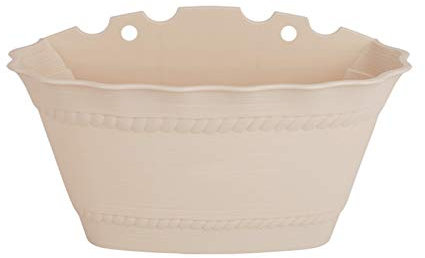 Macetas De Resina para Colgar En La Pared De Jardín Vertical, Salón, Montaje En Pared, Pared, Cocina, Hierbas, Balcón, Barandilla, Rejilla, para Interiores Y Exteriores, 2Pcs,Light Rice,L