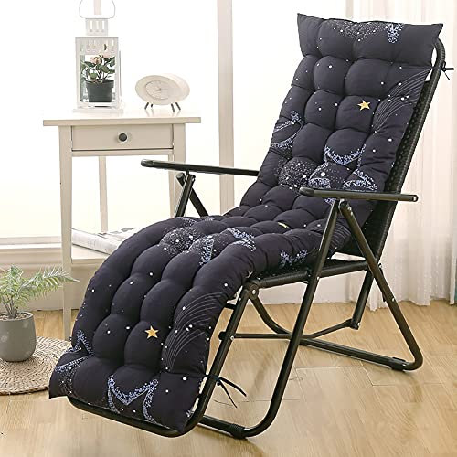 LINGXIYA Anti-Rutsch Stuhlkissen mit Befestigungsband, bequeme Baumwolle Liege Auflage für Holz Sofa oder Eisen Gartenstuhl, 8cm Ultra Dicke Liege Kissen