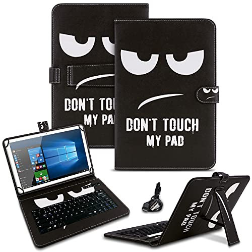 NAUC Tastatur Hülle kompatibel für Lenovo Tab M10 FHD Plus Tasche QWERTZ Bluetooth Schutzhülle Keyboard kabellos deutsche Tastatur QWERTZ Layout Case 10.3 Cover, Farben:Motiv 2