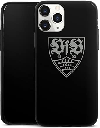 Slim Case extra dünn kompatibel mit Apple iPhone 11 Pro Silikon Handyhülle schwarz Hülle Offizielles Lizenzprodukt VfB Stuttgart Bundesliga