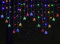 BLOOMWIN Sterne Lichterkette Weihnachten Bunt 2x1M, Lichtervorhang Weihnachtsbeleuchtung Fenster, Lichterkette Weihnachtsdeko Fenster Innen, 8 Modi 104 LEDs USB Lichterkettenvorhang