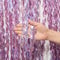 Lametta Vorhang Rosa Glitzer, 2 Stück Metallic Folie Fransen Lametta Vorhänge, Rosa Streamer Tinsel Curtain Photo Booth Backdrop für Mädchen Geburtstag Babyparty Verlobungs Prinzessin Deko (1m x 2m)