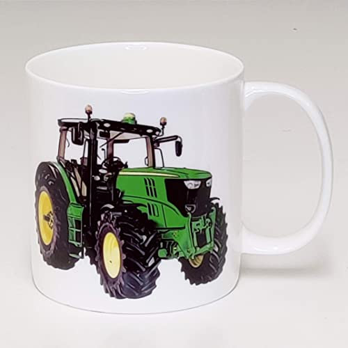 Old Tupton Ware Dandelion Collection - Green Tractor Large Fine Bone China Mug - Pint Size
