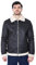 Ciabalù Mouton Homme Hiver Avec Fourrure Gilet Clou en Cuir Slim Fit, Noir , M