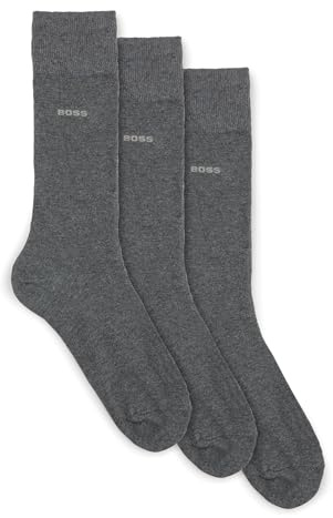 BOSS Mens 3P RS Uni CC Three-pack of cotton-blend socks in a regular length