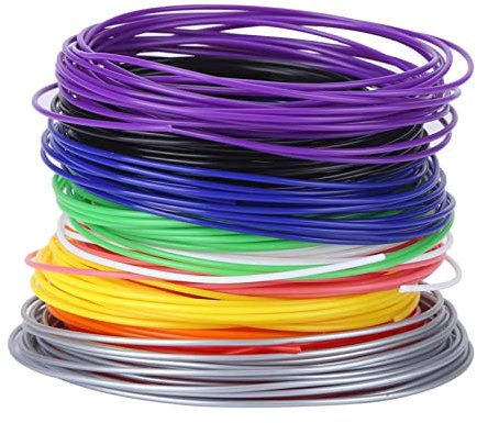 10 Farben 3D-Druckstift PCL-Filament-Nachfüllungen 1,75 Mm, Jede Farbe 5 M/16,4 Ft, Ungiftig, Nicht Verstopfend, Für 3D-Drucker-Druckstift Bei Niedriger Temperatur