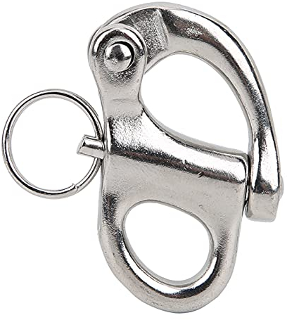 BORDSTRACT Mousqueton à œil à Dégagement Rapide, Mousqueton à œillet en Acier Inoxydable Très, Résistant Gréement De Bateau à Voile, pour Escalade, Voilier, Yacht Bracelet (50MM)