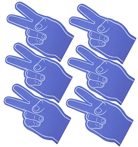 Sosoport 6 Stück Schaumstoff-Finger Sport-Schaumstoff-Hand Riesige Schaumstoff-Hand Finger-Cheer-Requisite Jubel-Requisiten Spielzeug Für Kinder Schaumstoff-Hand-Pompom