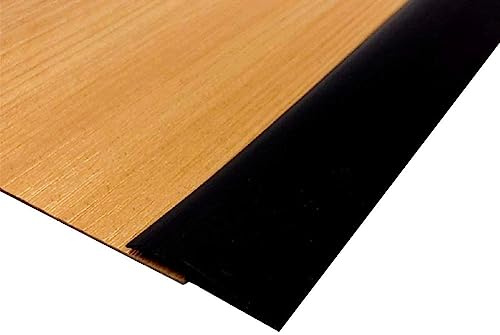 10M 3mm PVC Türschwellen Leiste Selbstklebend Übergangsprofil, Boden-Leiste, Übergangsleiste Boden Schwellenleiste und Kanten,Abdeckleiste für Laminate Schwellen, Schwarz(Beidseitig klebend)
