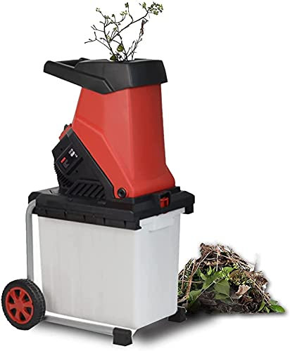 2500W Garden Shredder, Electric Wood Chipper,220V High Power High-capacity Garden Shredders,50L Collecting Box, Low Noise 40mm Cutting Width