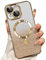 Misscase für iPhone Plus Magnetische Glitzer Hülle Kompatibel mit MagSafe, Kamera Objektivschutz Voller Schutz Elegant Anti-Scratch Staubdicht Net Case Cover für iPhone Plus Gold