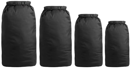Savotta Rolltop Stuffsack 500D Packsack in 4 Größen (IV, Schwarz)