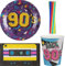 Playflip 90s Party Disposable Tableware Party Tableware Decoration Set Party Set 90s Decoration Plates Cups Napkins