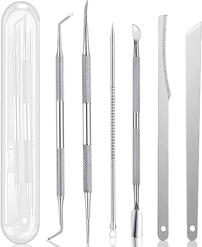 INF 6-in-1 Nagelschneidewerkzeug-Set, Zehennagelknipser-Set, Maniküre-Set, Maniküre Pediküre Set,Edelstahl, Werkzeuge, Beauty Nagelpflege Kit für Zuhause, Reisen