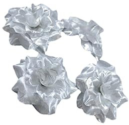 IEEDFJKK 50 unids/Set Tela de Textura Suave de bajo Mantenimiento para álbumes y Decoraciones Sombreros Fibra Aspecto Realista Multicolor, Plata, 4.5 cm