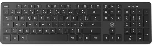 Mobility Lab – ML313986 – Clavier sans Fil Premium pour Windows – Récepteur USB et USB-C, Frappe précise, Touches Plates et silencieuses, Pavé numérique, Disposition AZERTY – Noir
