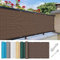 Balkon Sichtschutz mit Ösen 200 x 350 cm Blickdichte Wind Uv-Schutz Balkonschutz Balkonabdeckung mit Ösen Kabelbinder Und Kordel für Garten Balkon Zaun Terrassen, Braun