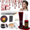 Karneval Kunstblut Set - Karneval Vampir Make up Set I Kunstblut Spray, Narbenwachs, Fakeblut, Narben Tattoo & Mehr - SFX Makeup Set für Karneval Cosplay Zombie Vampir Gesichtsschminke