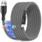 Magtame Magnetic Coiled iPhone Lightning Cable, 1.5M MFi Certified Cord Fast Charging, Tangle Free Data Transfer Cord Braided Compatible with iPhone 14 13 12 11 Pro Max XR XS X 8 Plus Black