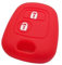 XEBRAD 2 Button Silicone Key Cover, for Citroen, C1 C2 C3 C4 XSARA, PICASSO, for Peugeot, 106 107 206 207 307, for Toyota, AYGO car key shell(Red)