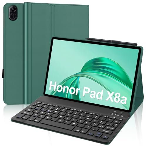 SENGBIRCH Tastiera Custodia per Honor Pad X8a 11 Pollici 2024, Layout Italiano QWERTY Rimovibile Magnetic Wireless Bluetooth Tastiera per Honor Pad X8a 11 Pollici (Verde Scuro)