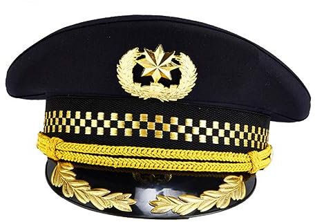 WRITWAA Airline-mütze Uniform-kappe -hut Kostüm-accessoire Für Cosplay Und Veranstaltungen