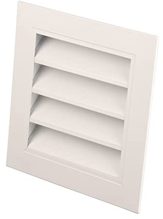 Ventilación a Dos Aguas de Aluminio, Ventilación de Cobertizo de Metal de 25x25 cm, Rejilla de Ventilación Cuadrada, Cubierta de Ventilación para Pared de Techo (1 Pcs)