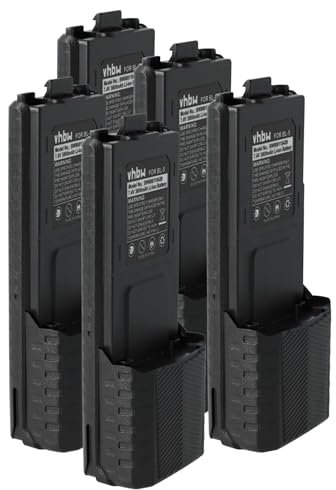 vhbw 5X batería Compatible con Baofeng UV-5R, BF-F8, UV-5RA, UV-5RE, BF-F9 Radio (3800 mAh, 7,4 V, Li-Ion)